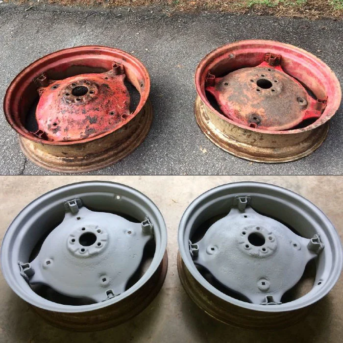 Comparison of coated wheels and prepared wheels